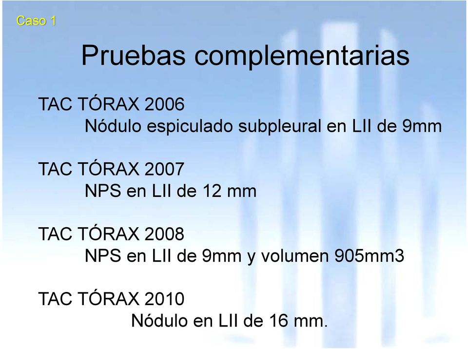 NPS en LII de 12 mm TAC TÓRAX 2008 NPS en LII de 9mm