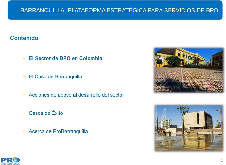 Sector de BPO en Colombia El Caso de Barranquilla Acciones de