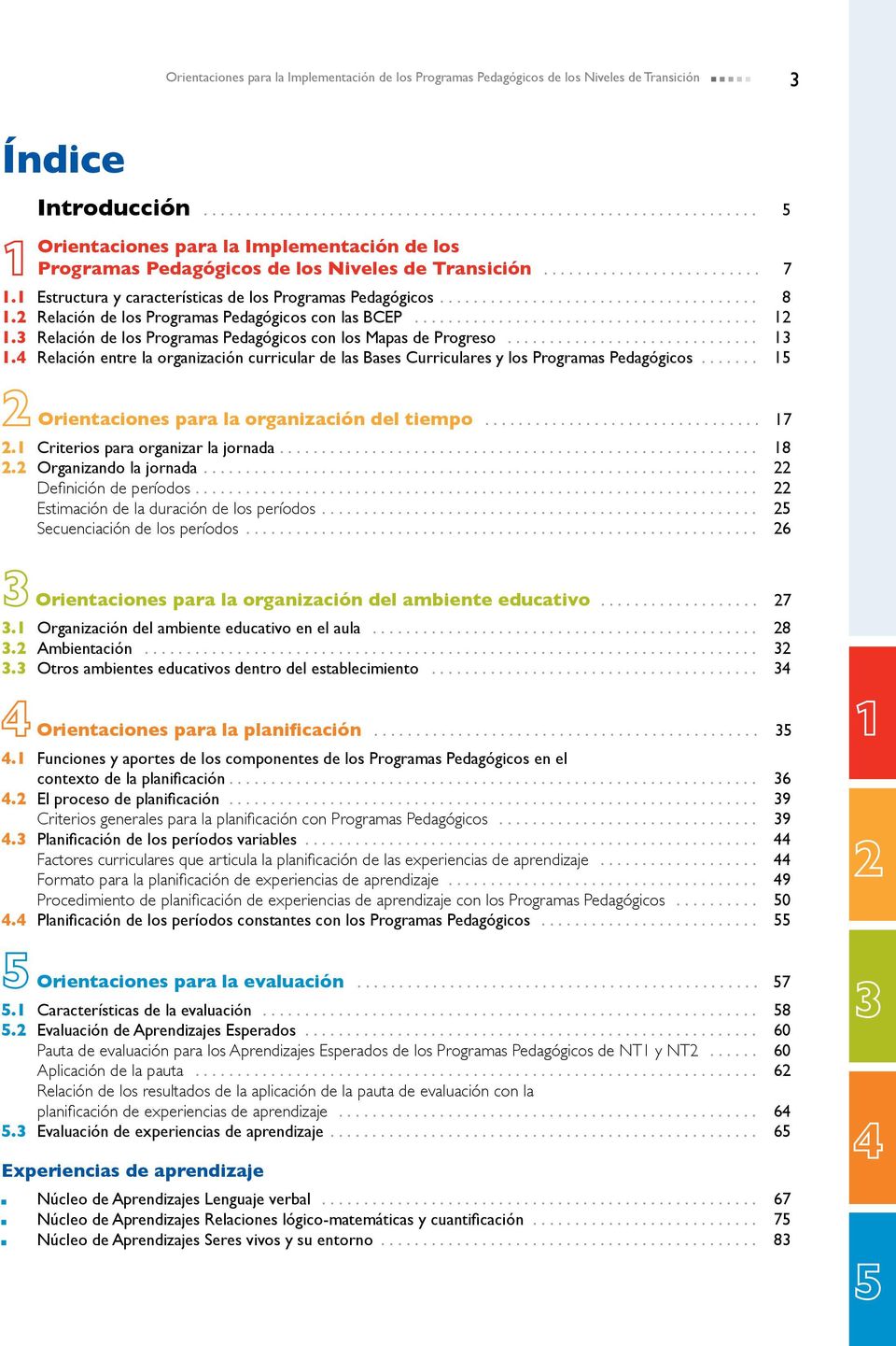 1 Estructura y características de los Programas Pedagógicos... 8 1.2 Relación de los Programas Pedagógicos con las BCEP......................................... 12 1.