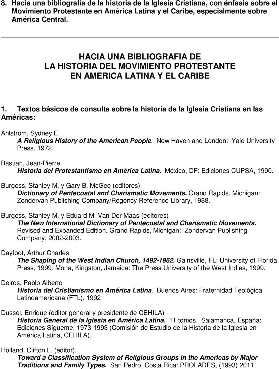 LA HISTORIA DEL PROTESTANTISMO EN AMERICA CENTRAL, - PDF Descargar libre