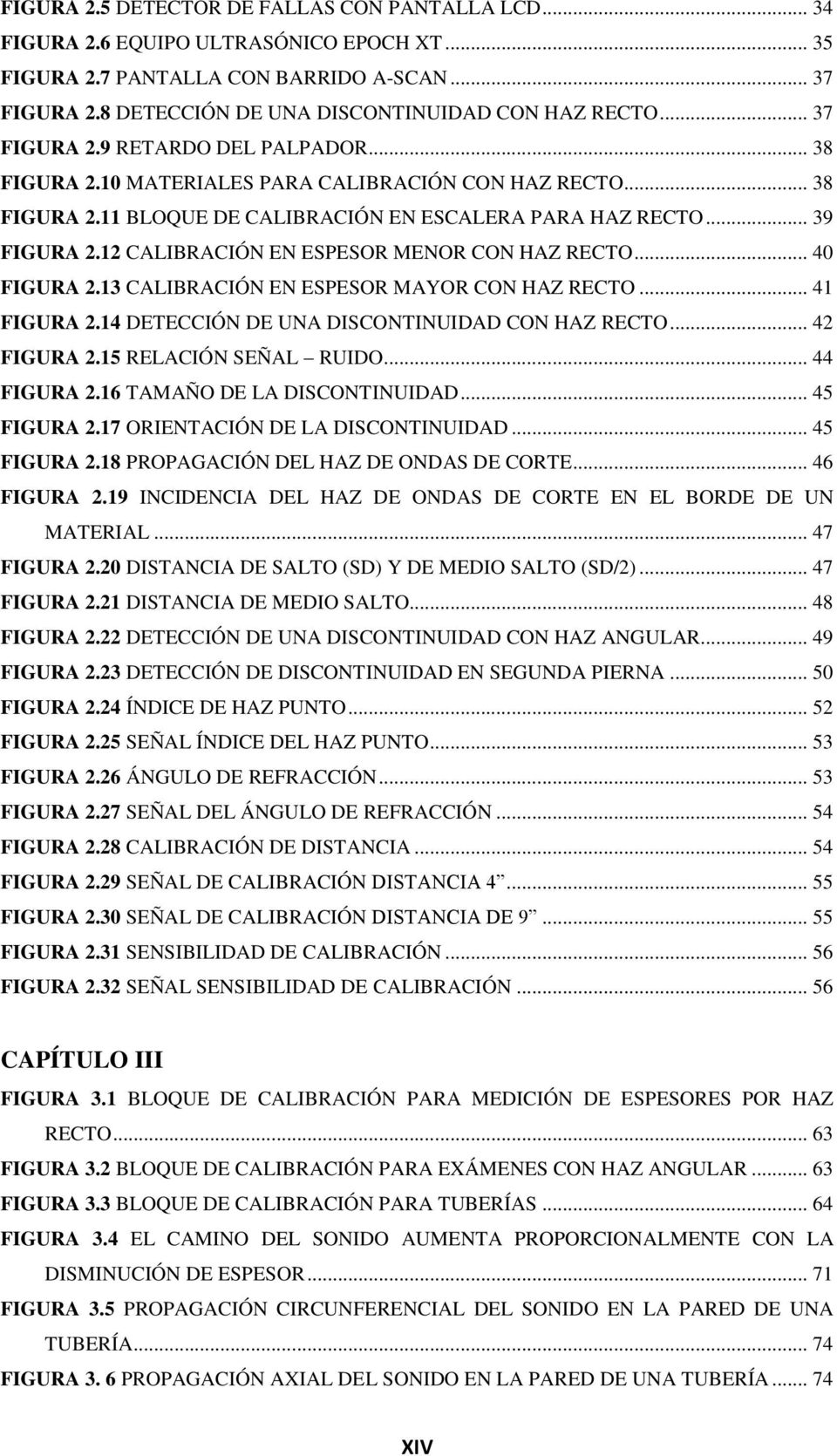 12 CALIBRACIÓN EN ESPESOR MENOR CON HAZ RECTO... 40 FIGURA 2.13 CALIBRACIÓN EN ESPESOR MAYOR CON HAZ RECTO... 41 FIGURA 2.14 DETECCIÓN DE UNA DISCONTINUIDAD CON HAZ RECTO... 42 FIGURA 2.