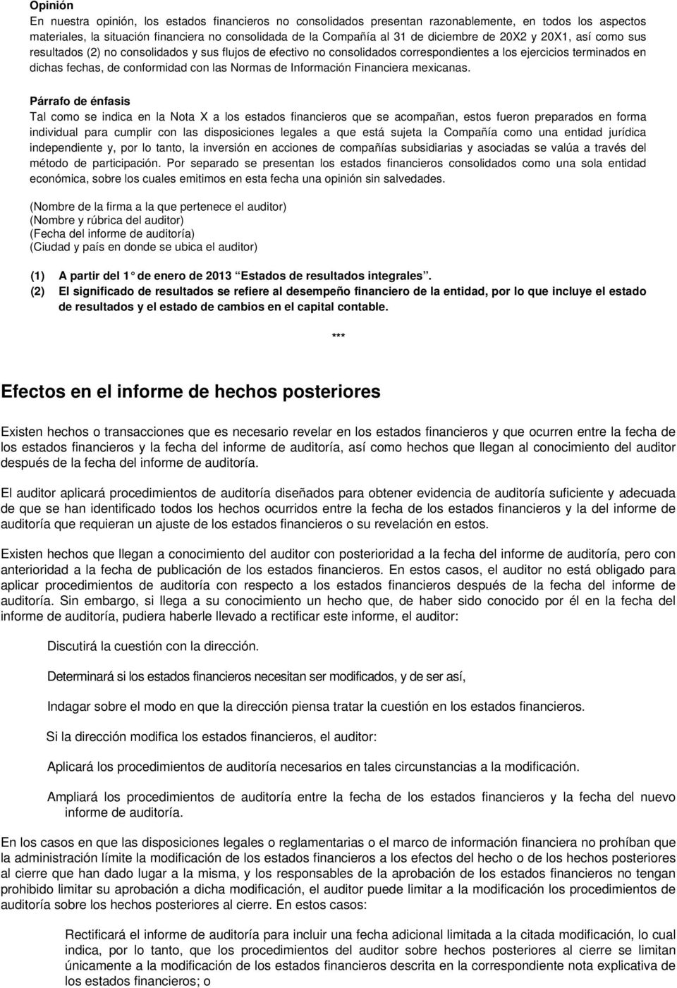Normas de Información Financiera mexicanas.