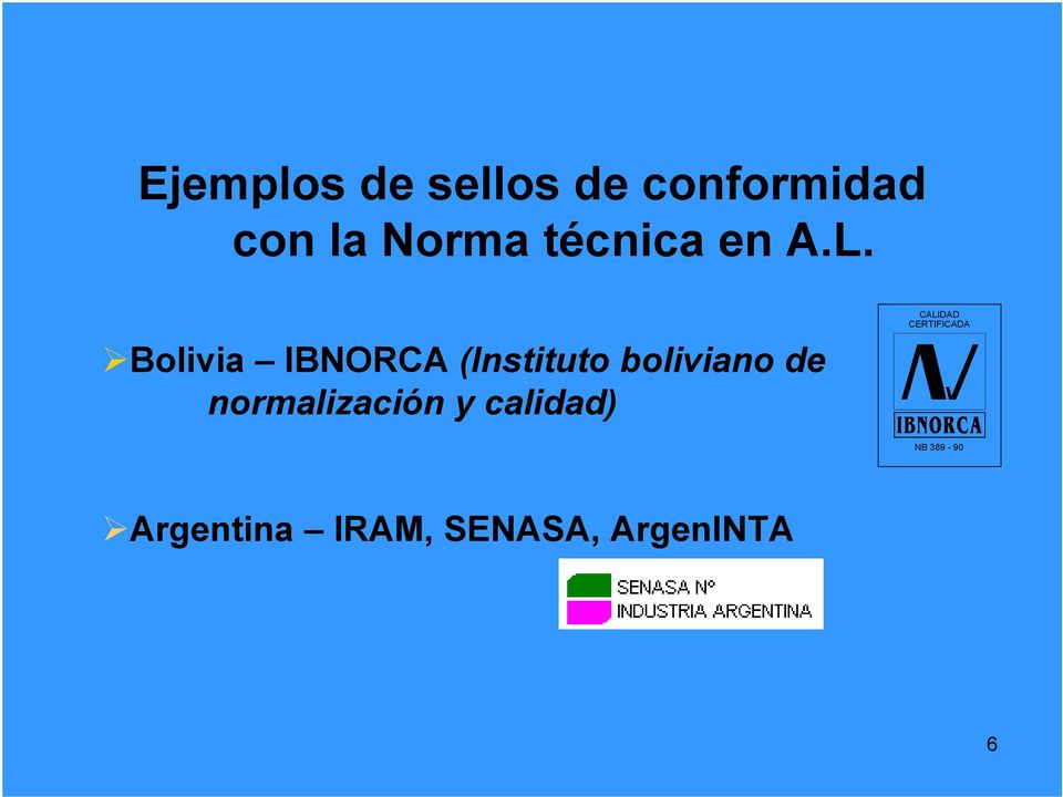 Bolivia IBNORCA (Instituto boliviano de