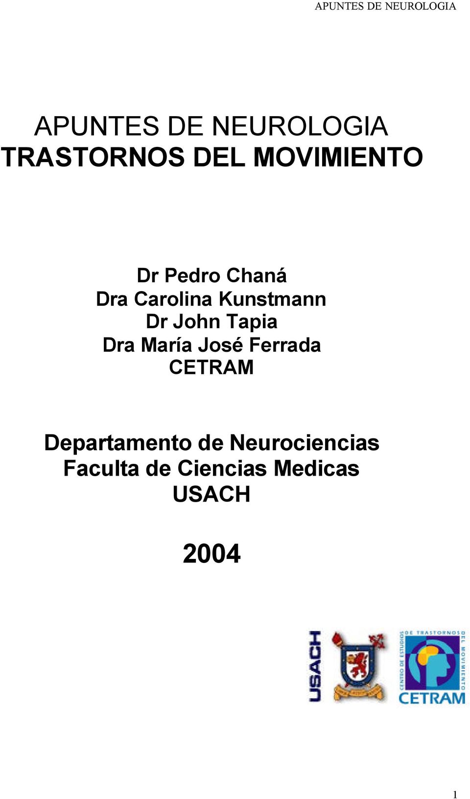 Tapia Dra María José Ferrada CETRAM Departamento