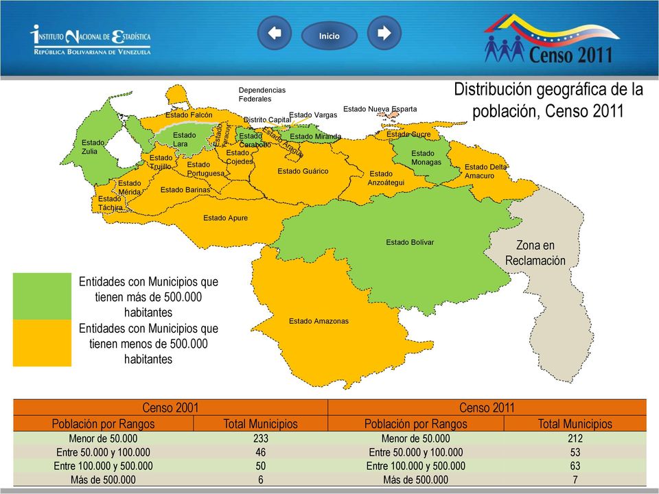 000 habitantes Entidades con Municipios que tienen menos de 500.