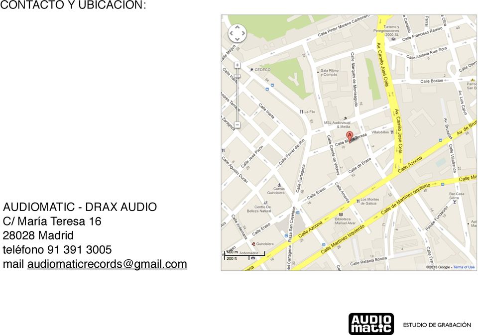 28028 Madrid teléfono 91 391