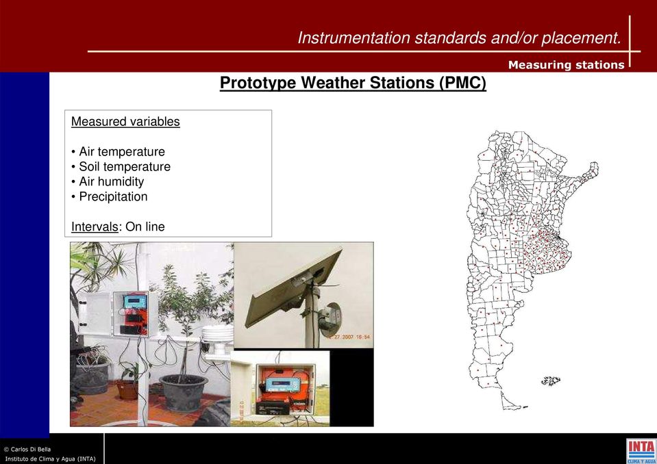 stations Measured variables Air temperature Soil