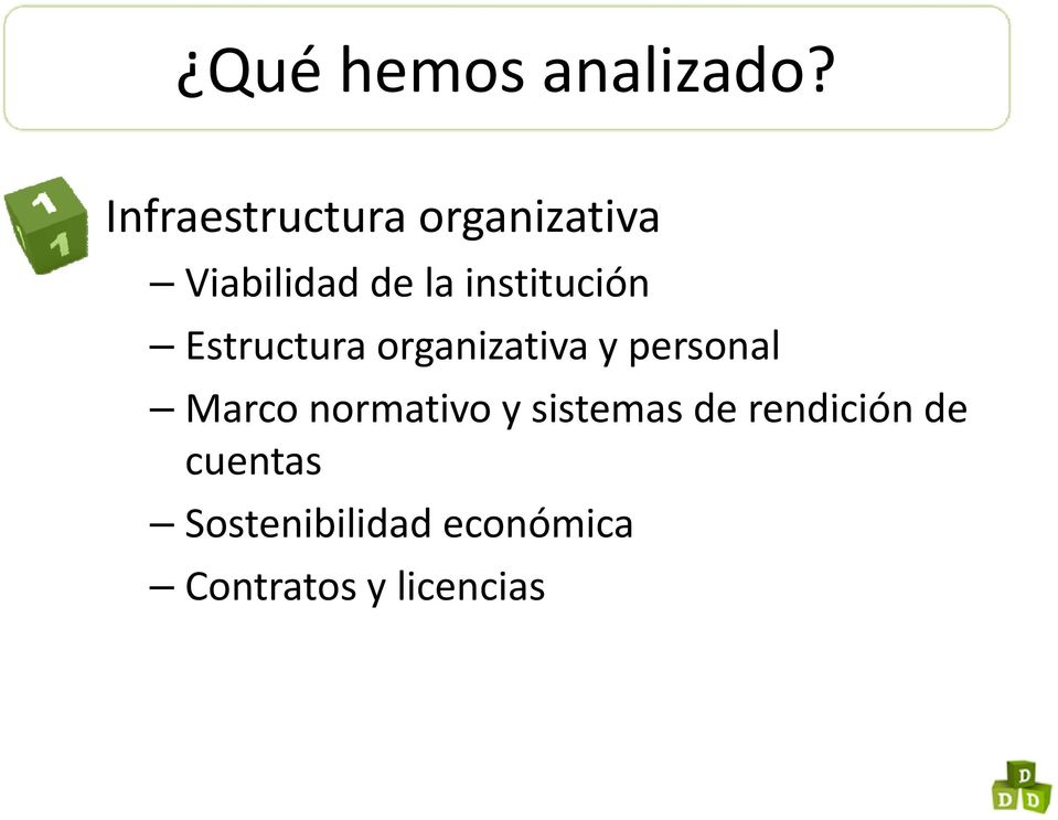 institución Estructura organizativa y personal Marco