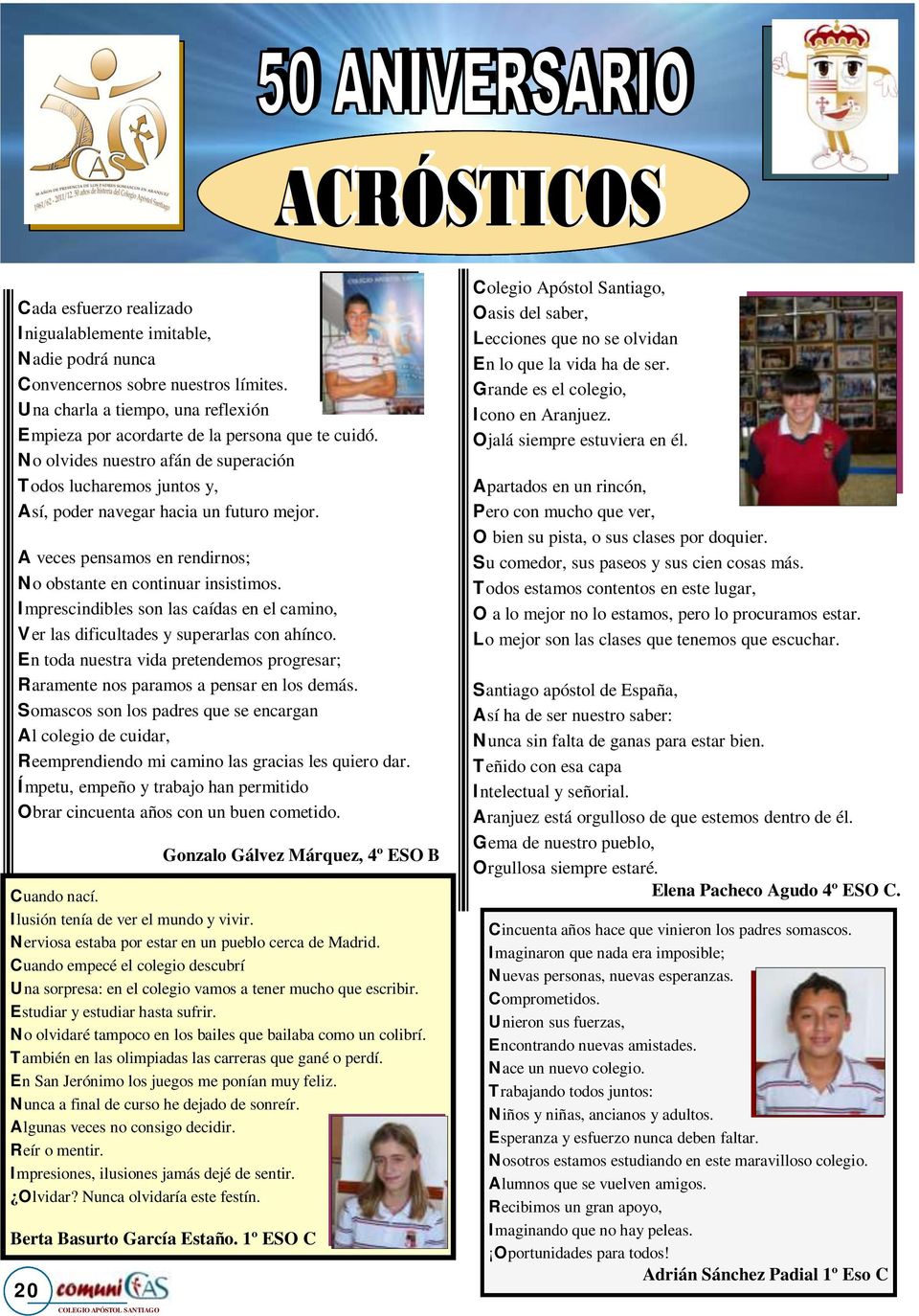 Boletin Eso Y Bachillerato Nº 12 Padres Somascos Colegio Apostol Santiago Aranjuez Pdf Free Download