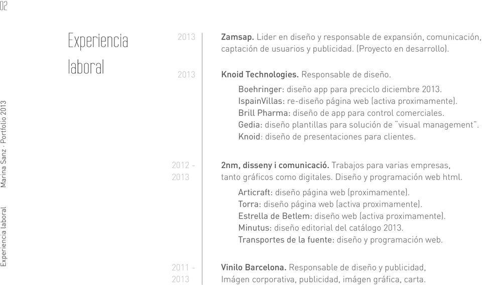 Boehringer: diseño app para preciclo diciembre 2013. IspainVillas: re-diseño página web (activa proximamente). Brill Pharma: diseño de app para control comerciales.