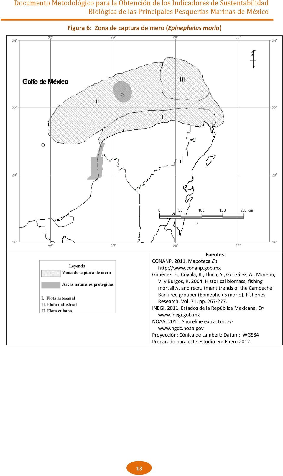 Historical biomass, fishing mortality, and recruitment trends of the Campeche Bank red grouper (Epinephelus morio). Fisheries Research. Vol.