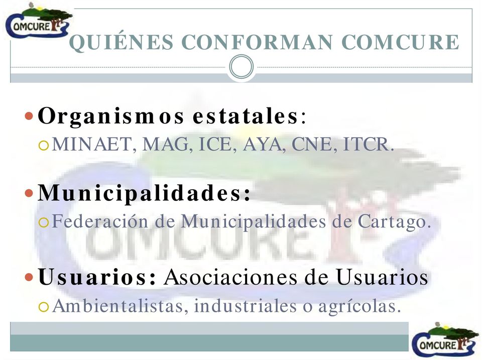 Municipalidades: Federación de Municipalidades de