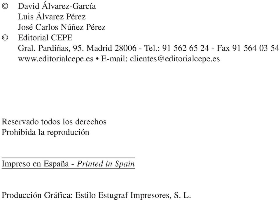 es E-mail: clientes@editorialcepe.