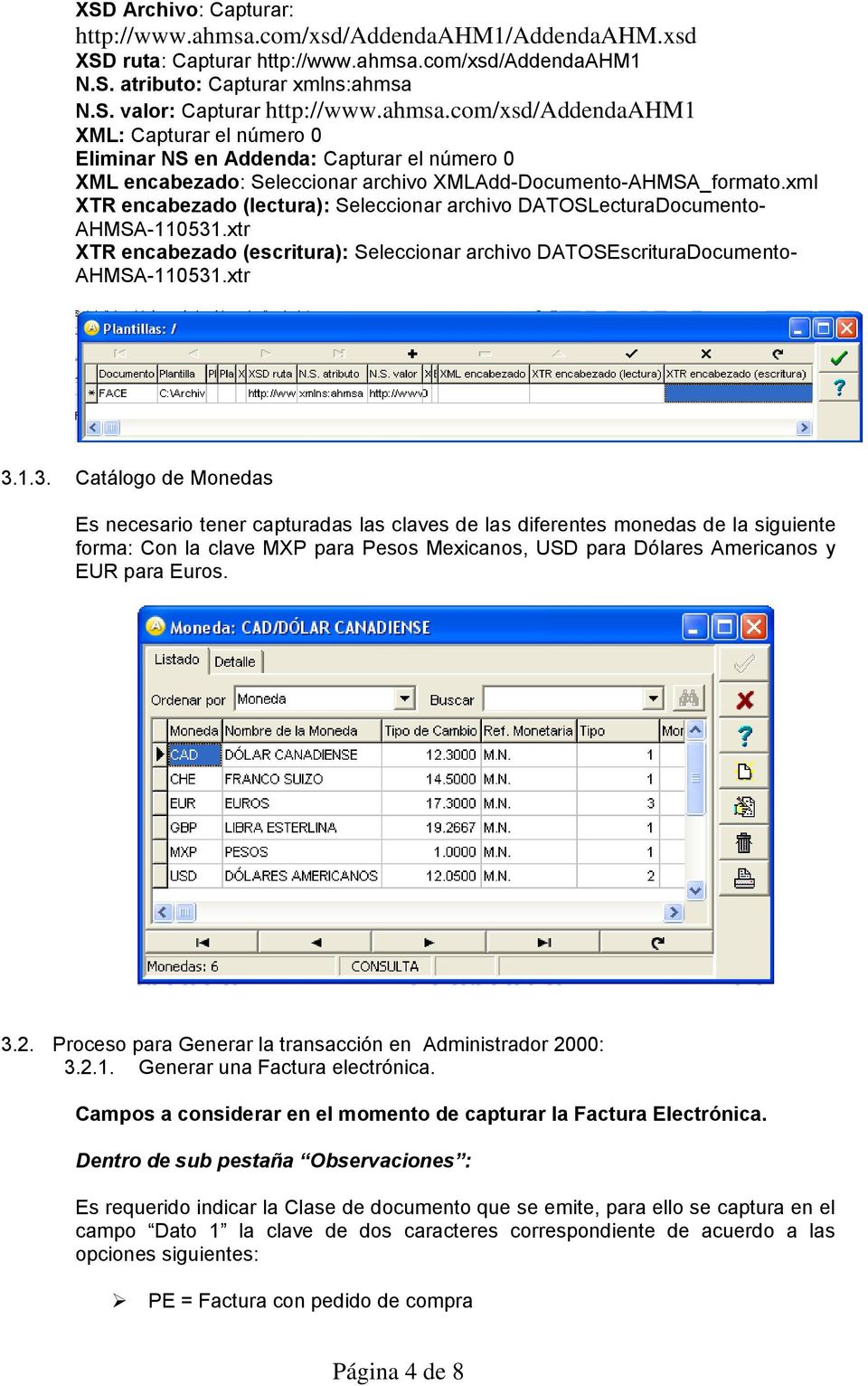 xml XTR encabezado (lectura): Seleccionar archivo DATOSLecturaDocumento- AHMSA-110531