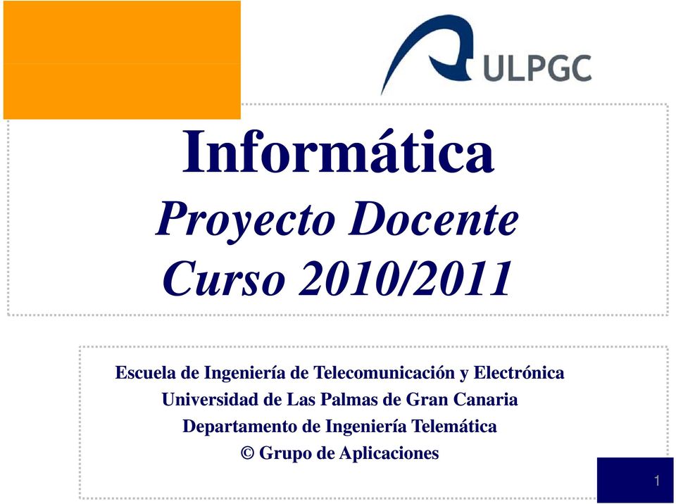 Electrónica Universidad de Las Palmas de Gran