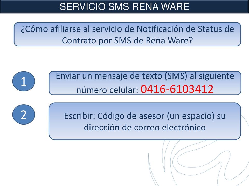 1 Enviar un mensaje de texto (SMS) al siguiente número