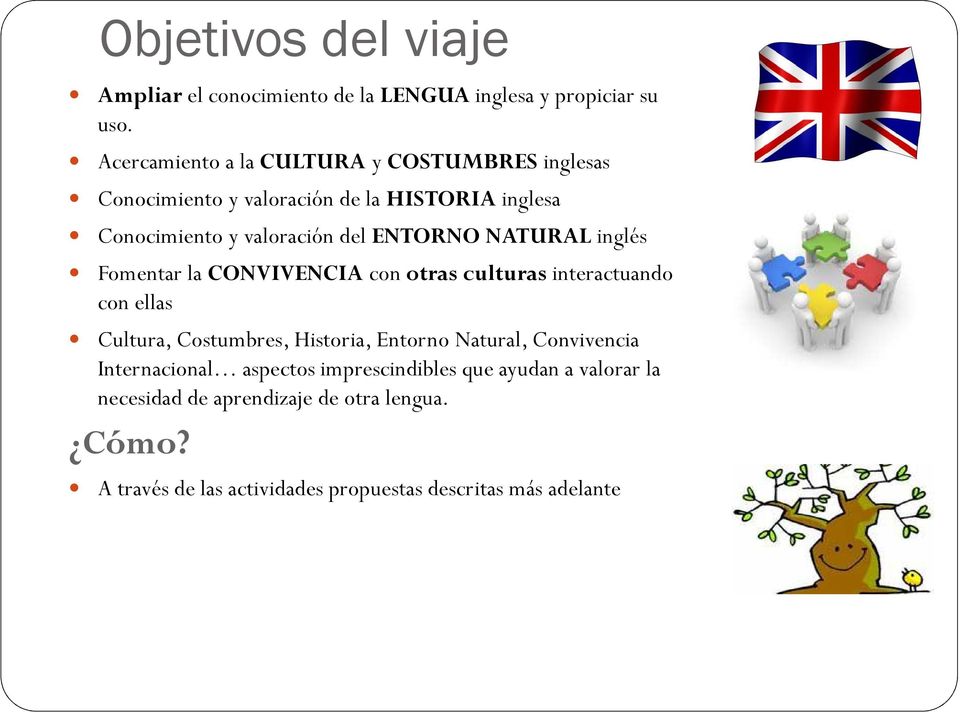 ENTORNO NATURAL inglés Fomentar la CONVIVENCIAcon otrasculturasinteractuando con ellas Cultura, Costumbres, Historia, Entorno