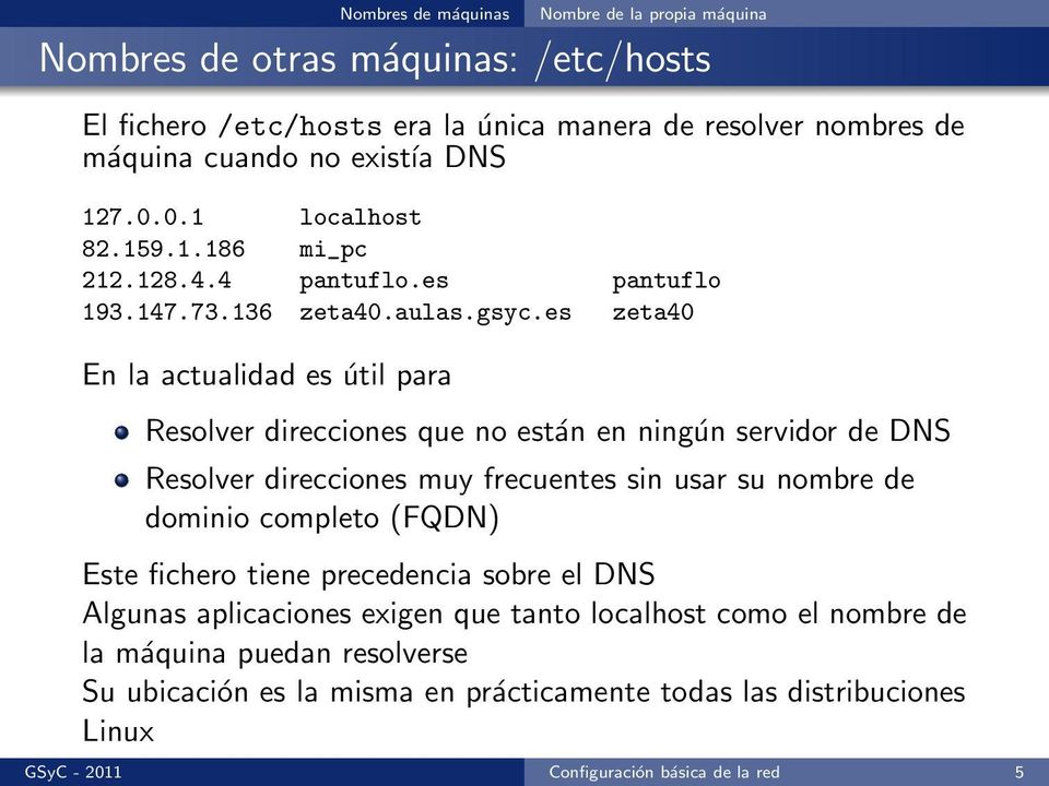 es zeta40 En la actualidad es útil para Resolver direcciones que no están en ningún servidor de DNS Resolver direcciones muy frecuentes sin usar su nombre de dominio completo