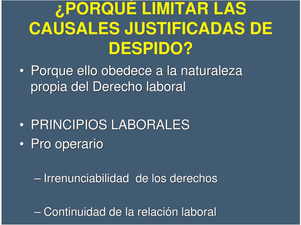 laboral PRINCIPIOS LABORALES Pro operario