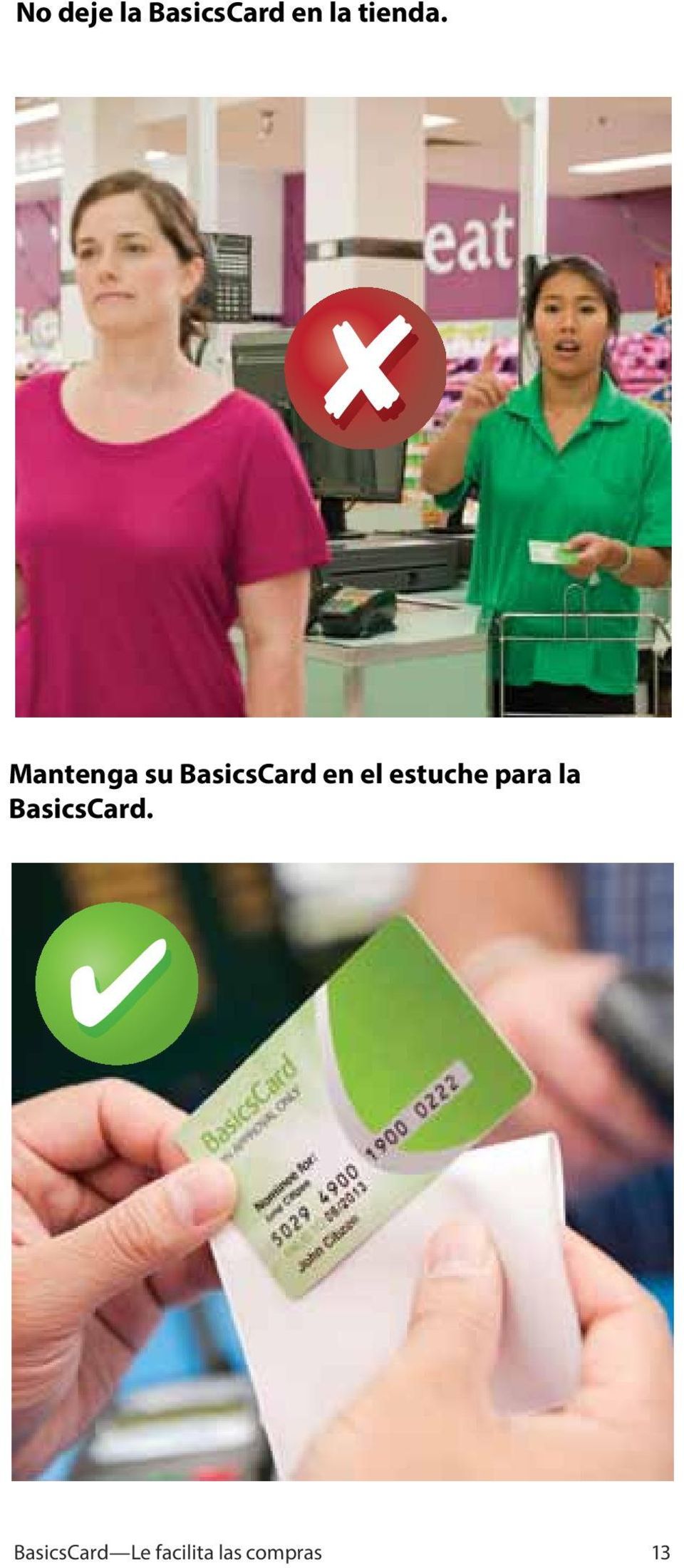 Mantenga su BasicsCard en el