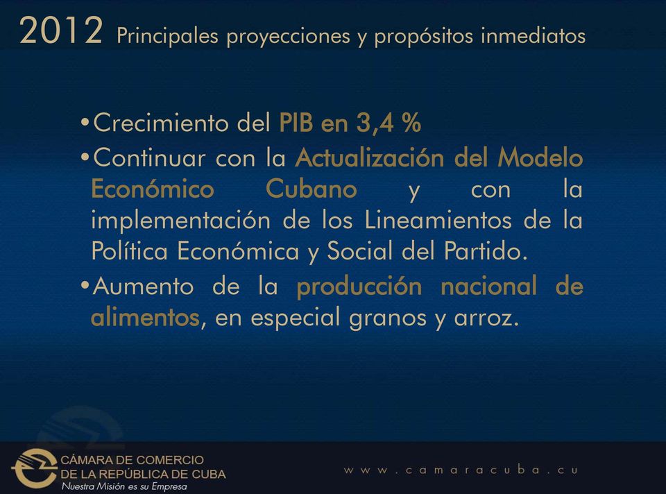 implementación de los Lineamientos de la Política Económica y Social del