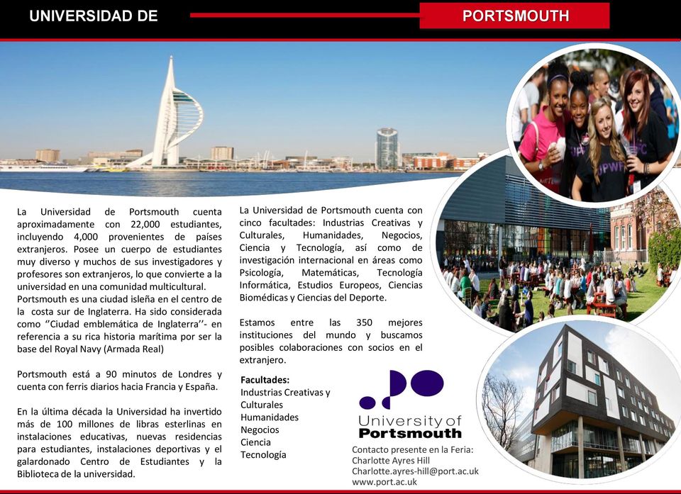 Portsmouth es una ciudad isleña en el centro de la costa sur de Inglaterra.
