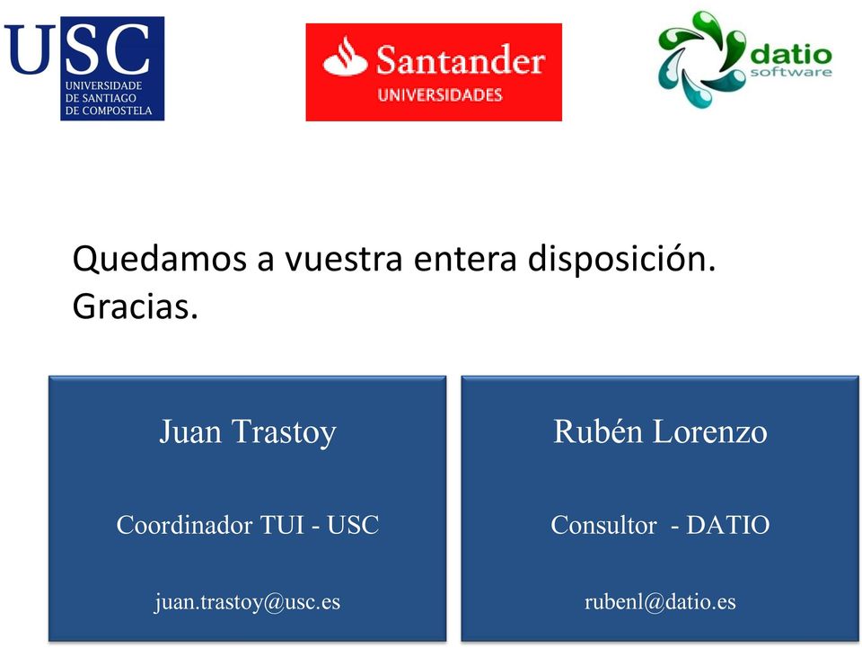 Juan Trastoy Coordinador TUI - USC