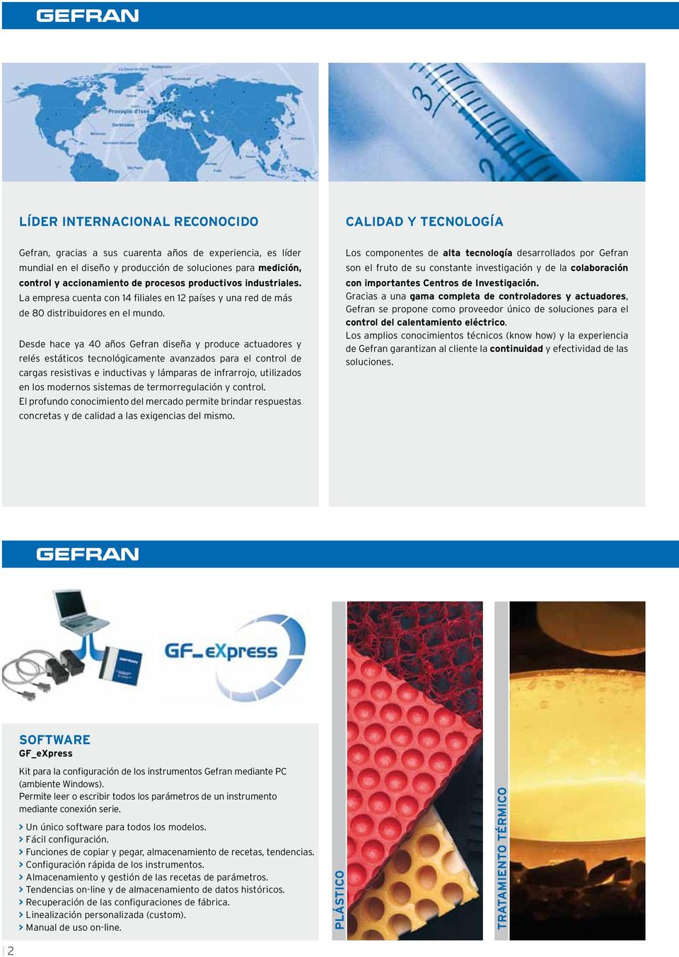 Desde hace ya 40 años Gefran diseña y produce actuadores y relés estáticos tecnológicamente avanzados para el control de cargas resistivas e inductivas y lámparas de infrarrojo, utilizados en los