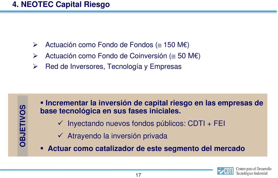 capital riesgo en las empresas de base tecnológica en sus fases iniciales.