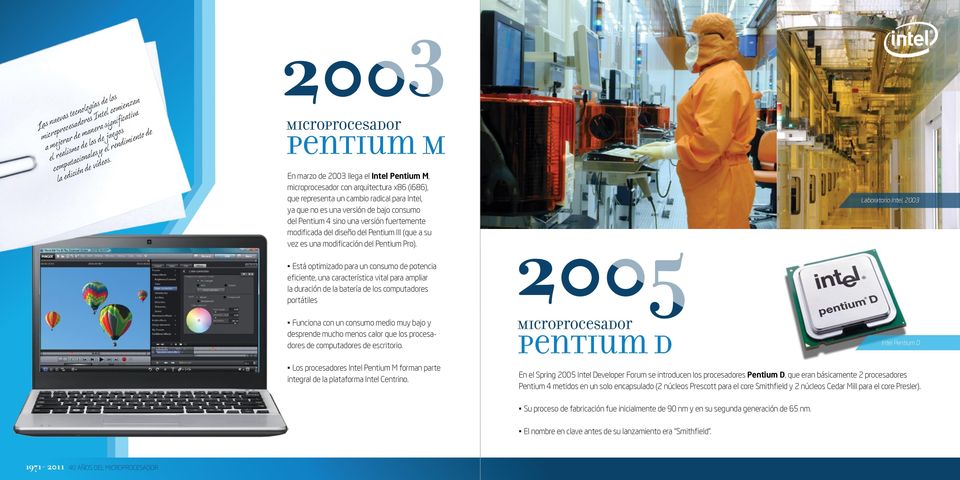 sino una versión fuertemente modificada del diseño del Pentium III (que a su vez es una modificación del Pentium Pro).