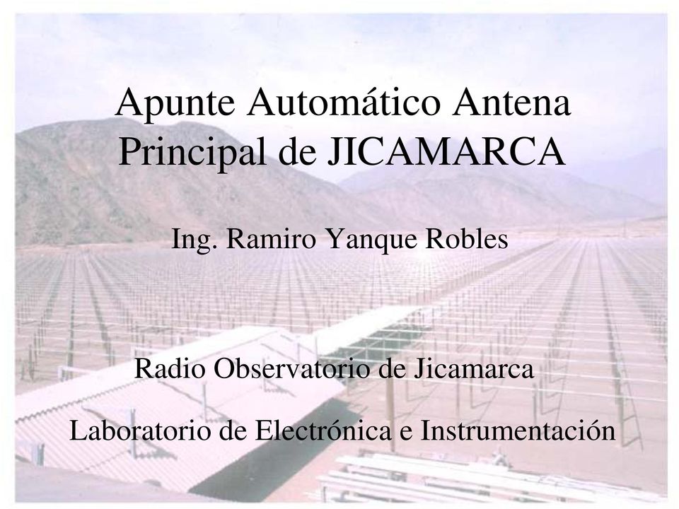Ramiro Yanque Robles Radio