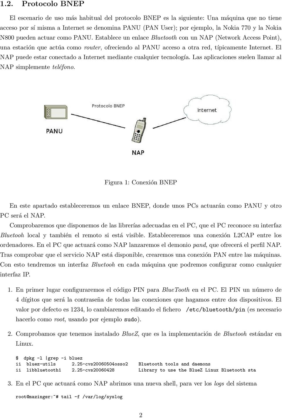 Establece un enlace Bluetooth con un NAP (Network Access Point), una estación que actúa como router, ofreciendo al PANU acceso a otra red, típicamente Internet.