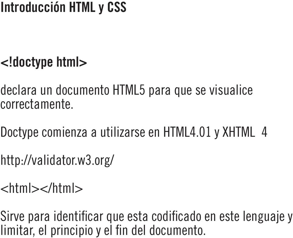 01 y XHTML 4 http://validator.w3.