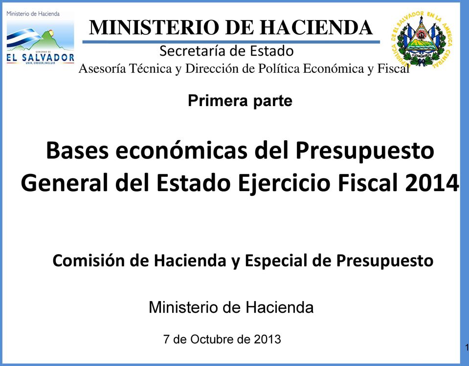 económicas del Presupuesto General del Estado Ejercicio Fiscal 2014