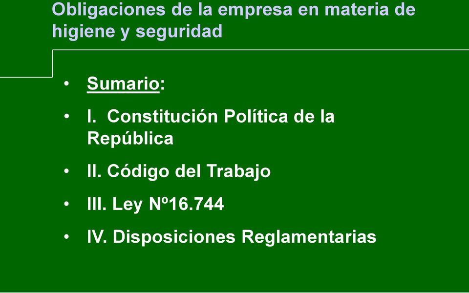 Constitución Política de la República II.