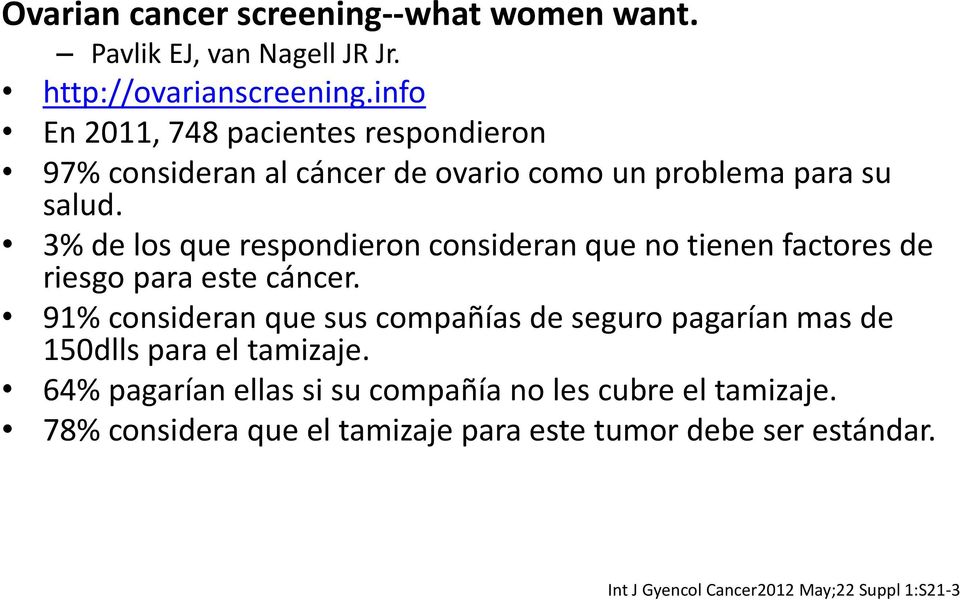 3% de los que respondieron consideran que no tienen factores de riesgo para este cáncer.