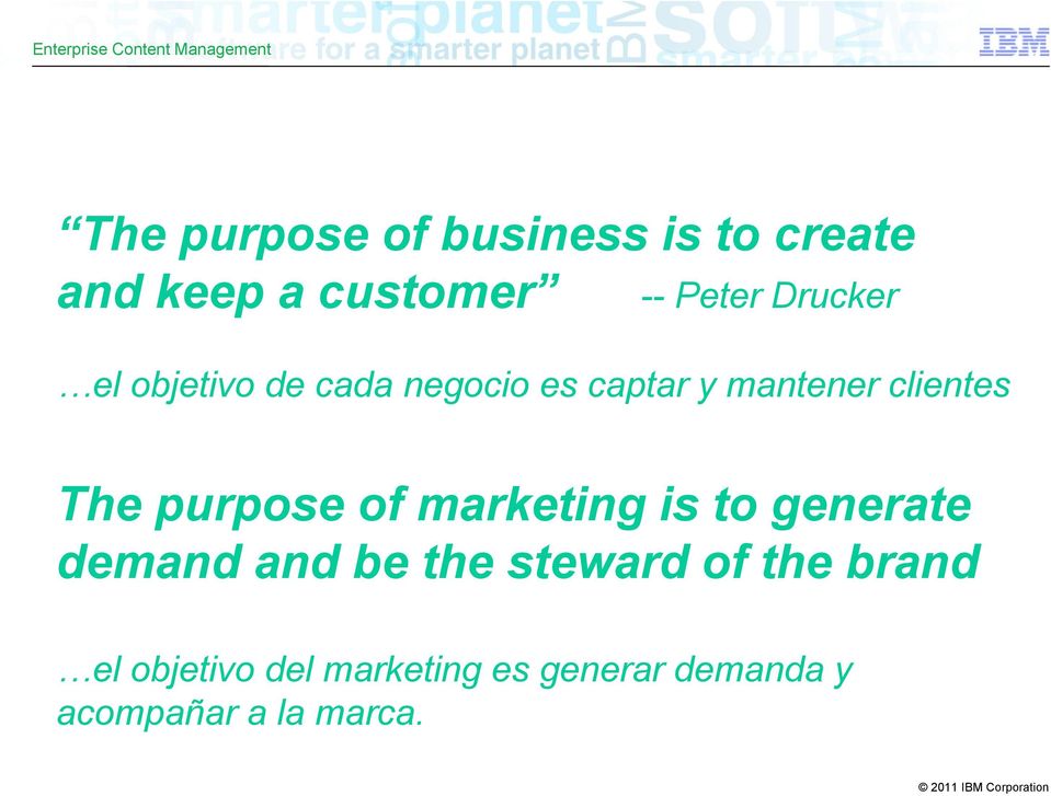 purpose of marketing is to generate demand and be the steward of the