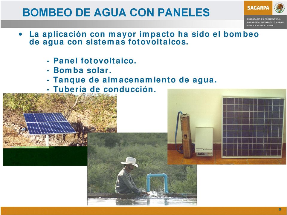 fotovoltaicos. - Panel fotovoltaico. Bomba solar.