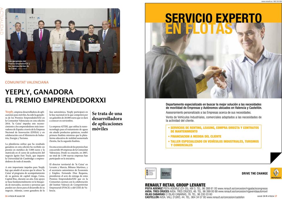 EmprendedorXXI en la Comunitat Valenciana en esta edición 2014.