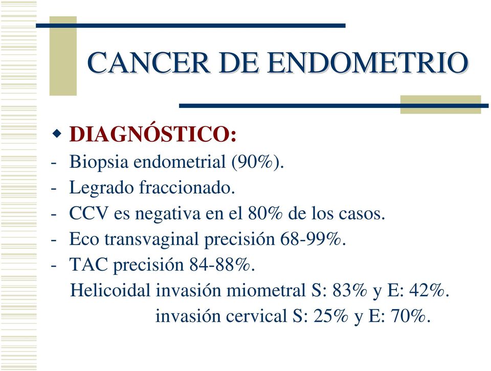 cancer endometrial diagnostico
