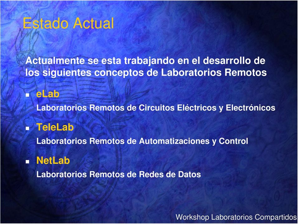 de Circuitos Eléctricos y Electrónicos TeleLab Laboratorios Remotos de