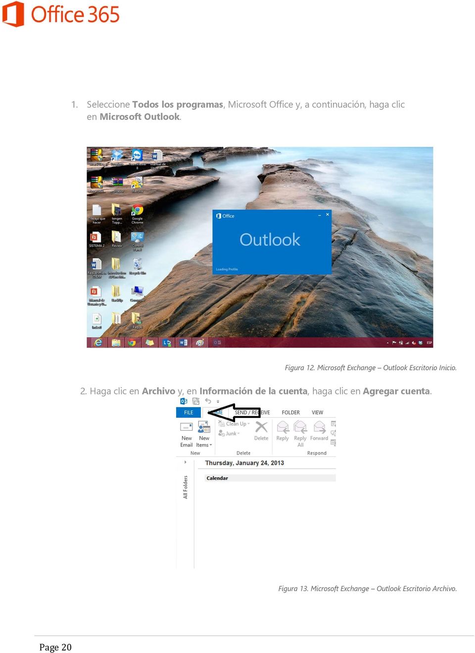 Microsoft Exchange Outlook Escritorio Inicio. 2.