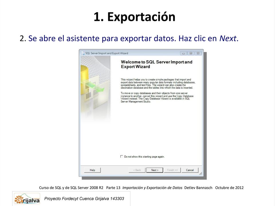 exportar datos.