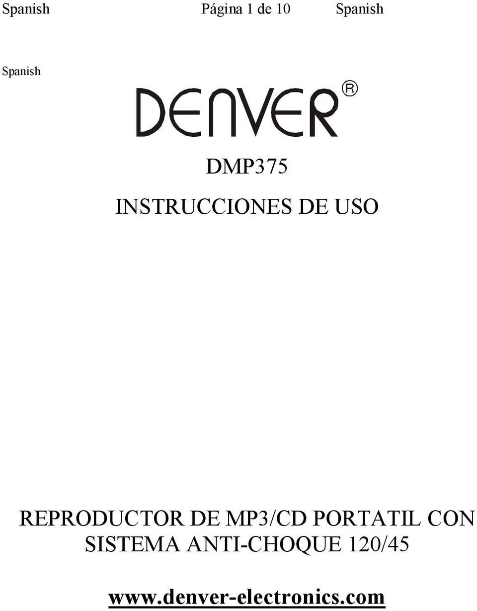 REPRODUCTOR DE MP3/CD PORTATIL CON