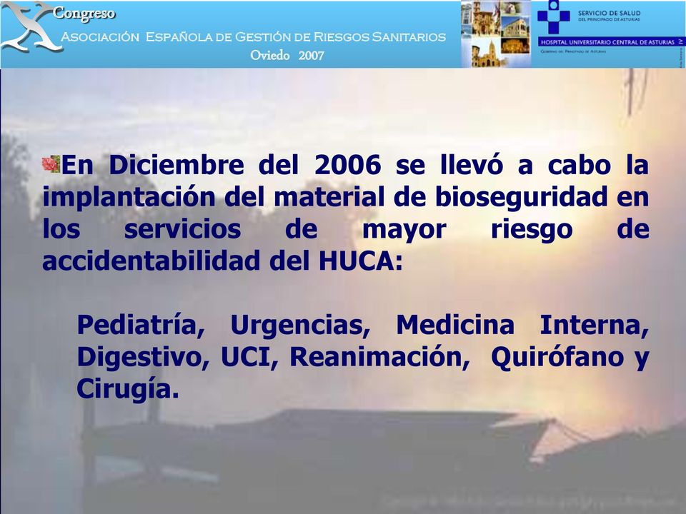 de accidentabilidad del HUCA: Pediatría, Urgencias,