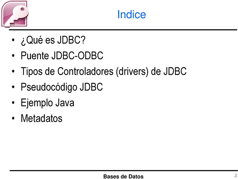 Controladores (drivers) de JDBC