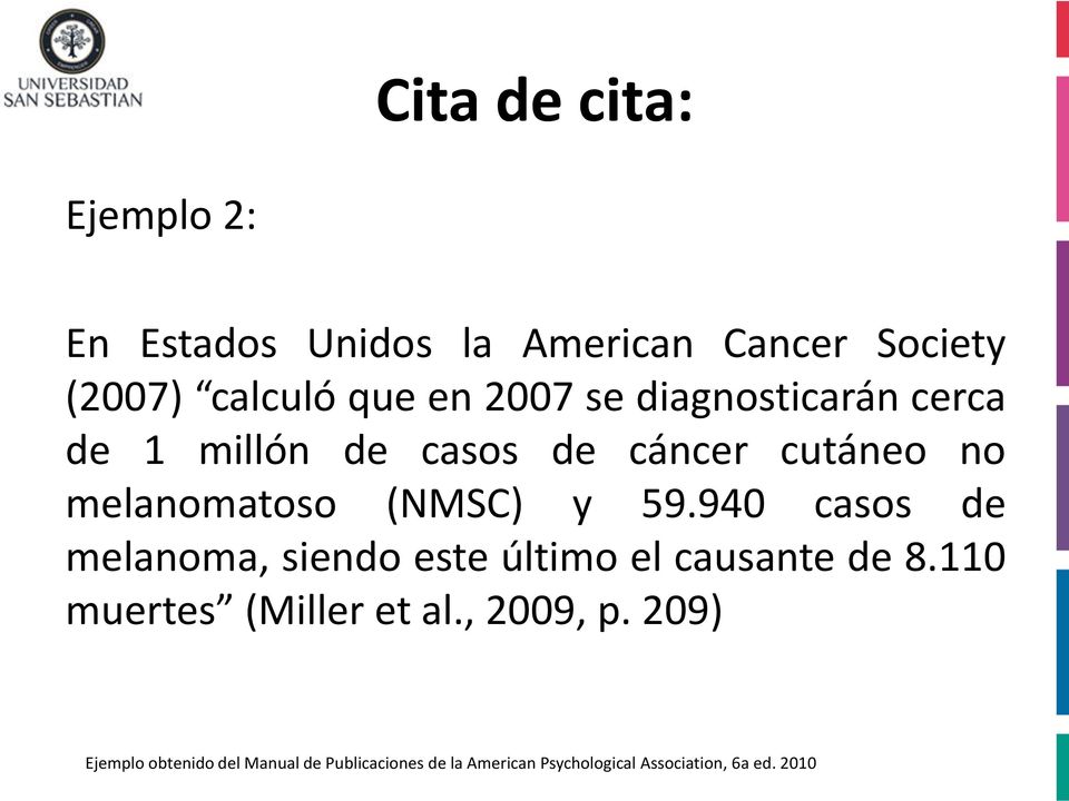 940 casos de melanoma, siendo este último el causante de 8.110 muertes (Miller et al., 2009, p.
