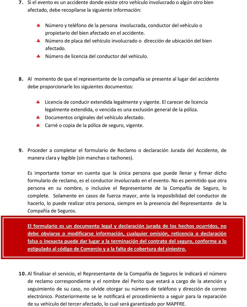 Procedimiento Atención de Reclamos en Centroamérica Seguros de Automóvil -  PDF Descargar libre