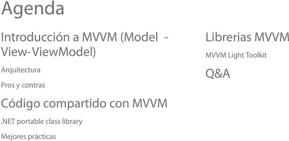 Q&A Pros y contras Código compartido con MVVM.