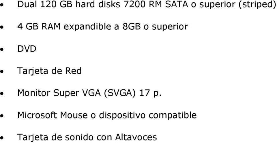 Tarjeta de Red Monitor Super VGA (SVGA) 17 p.